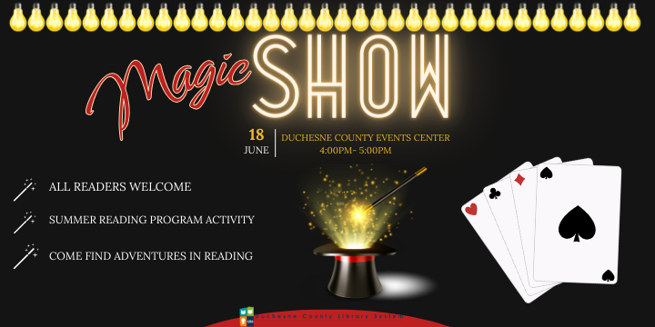 The Magic of Reading Show June 18 at 4 PM